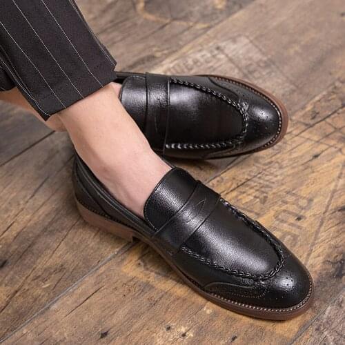 Outdoor Fashion Men Genuine Leather loafers Shoes Slip On Shoes For Men Italian Leather tassel Loafers Brand Men wedding flats