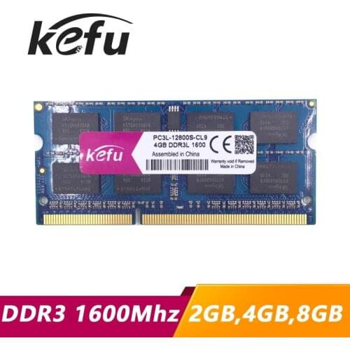 KEFU 2gb 4gb 8gb ddr3 1600 pc3-12800 so-dimm laptop, ddr3 ram 4gb 8gb 1600Mhz pc3-12800S sodimm notebook, ddr3l ddr3 1600 4gb