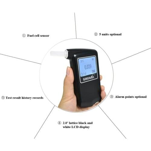 Newest AT-868F high accuracy Prefessional Police Digital Breath Alcohol Tester Breathalyzer Dropshipping