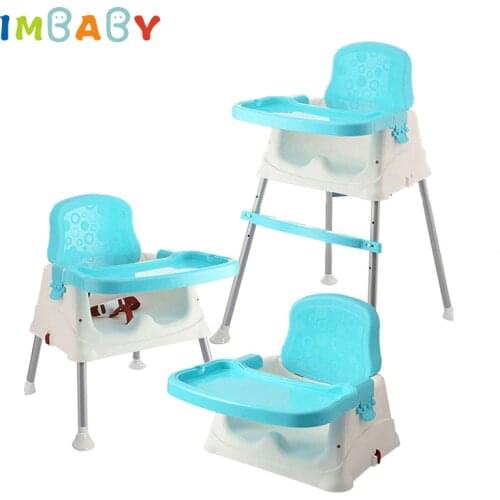 IMBABY Baby Dinner Table Detachable Feeding Chair Portable Chair Adjustable Folding Chairs Kids Highchair Seat Baby Eating Seats