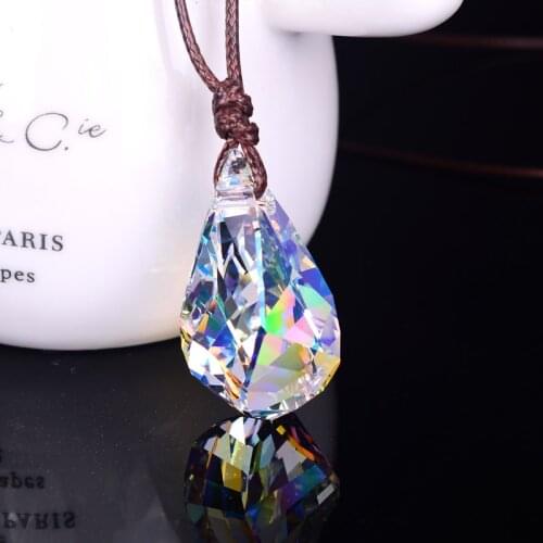 Charm Austria Crystal WaterDrop Necklaces For Women Girl pendant Necklace Jewelry Gift men colourful
