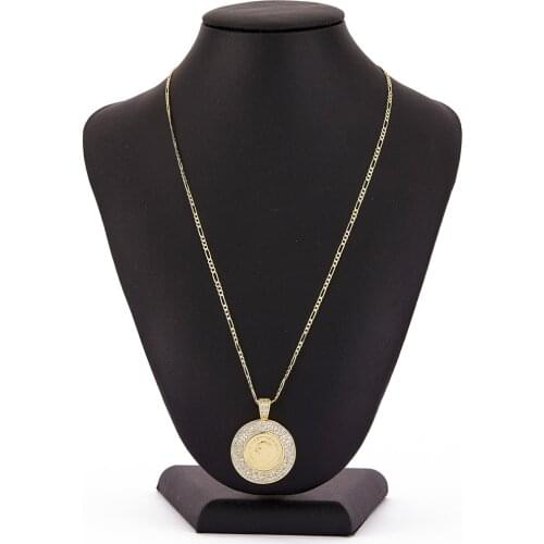 2021 Jul hot selling accessories wedding jewelry set for women Coin Necklace with diamond portrait Necklace