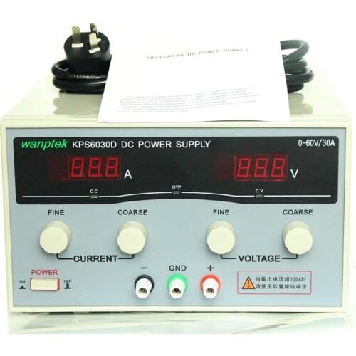 Power Supply Tool Parts 60V/30A KPS6030D High Precision Adjustable LED Dual Display Switching DC