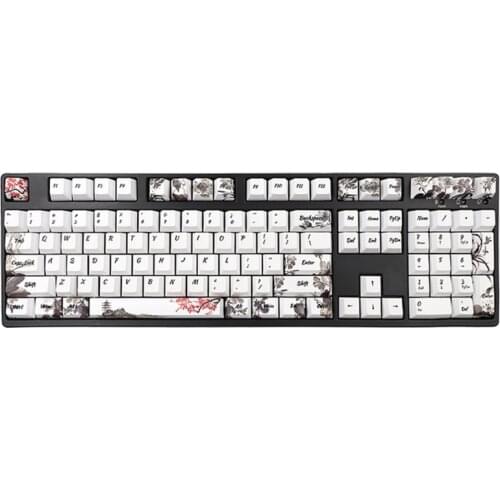 Custom Ink Painting ThemePBT Opaque Keycap Dye Sublimation Cherry Profile 108Key