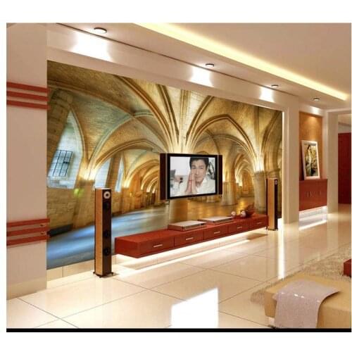 Custom photo wallpaper 3d tv wallpaper murals 3D European Church Dome Background Wall papers for living room decoration