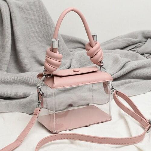 Women Transparent Clutch Bag PVC Clear Bag Ladies Waterproof Beach Bag Handbags Jelly Candy Travel Shoulder Bolsas Female Purse