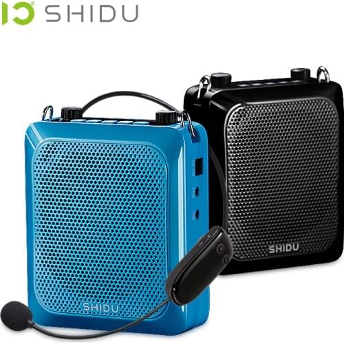 SHIDU S28 25W Portable Voice Amplifier UHF Wireless Microphone Mini Audio Sound Bluetooth Speaker AUX Recording For Teachers