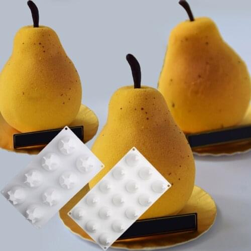 Meibum 8/15 Cavity Pear Design Silicone Cake Molds Mousse Pastry Bakeware Chocolate Moulds Party Dessert Kitchen Baking Tools