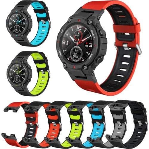 Silicone Bracelet Watchband For Huami Amazfit T-Rex Sport Strap Replacement Wrist Band For Xiaomi Huami Amazfit T rex Pro Correa