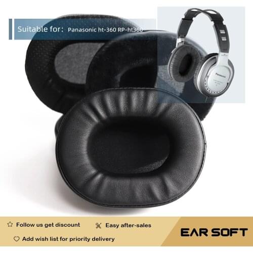 Earsoft Replacement Ear Pads Cushions for Panasonic ht-360 RP-ht360 Headphones Earphones Earmuff Case Sleeve Accessories