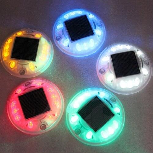 Solar LED Dock Lawn Deck Light Outdoor Waterproof Road Markers Light Solar Driveway Path Lights Security Warning Step Lights