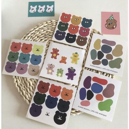 Ins style Kawaii Cartoon Sealing Stickers Card DIY Planner Scrapbooking Gift Stickers Can Decorative Wall Stationery Supplies