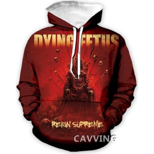 CAVVING 3D Printed DYING FETUS Band Hoodies Hooded Sweatshirts Harajuku Tops Clothing for Women/men man hoodies
