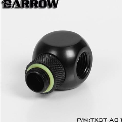 Barrow TX3T-A01 G1 / 4 "X3 Black silver Extender rotation 3-Way cubic Adapter seat water cooling computer accessories