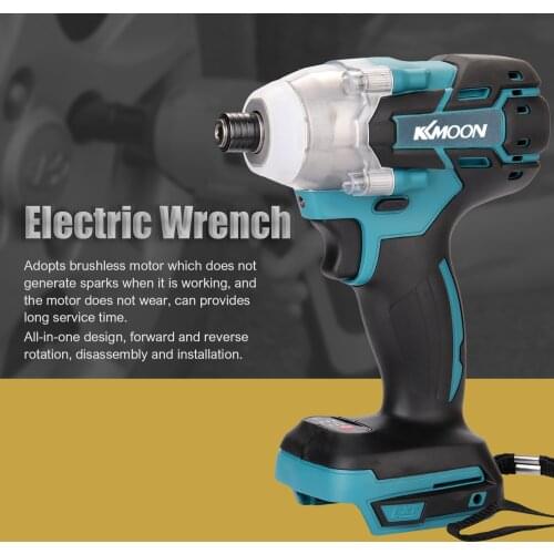 High Torque 18V Cordless Impact Wrench Screw Driver Brushless Motor Electric Wrench with Battery and Charge Device