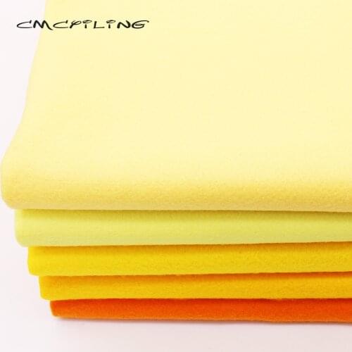 CMCYILING Yellow Series Soft Felt Fabric For Needlework DIY Sewing Dolls Crafts Polyester Cloth 45*110CM