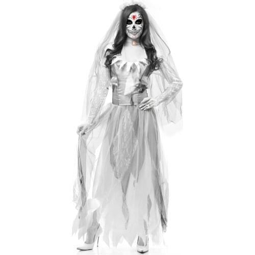 Women Dress Devil Cosplay Costumes Corpse Ghost Bride Clothes Halloween Scary Costume Vampire Witch Suits Party Dress Up C72C75