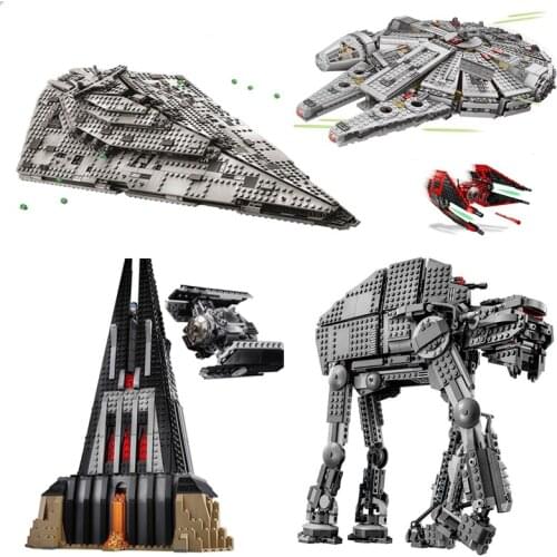 10901 10908 11425 10467 11422 Star Destroyer Spaceship Model Building Blocks Millennium Imperial TIE Fighter Wars Toys Gift