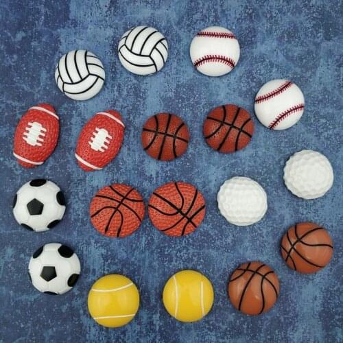 18 pcs football basketball volleyball ball Fridge magnets set Strong refrigerator magnet Office photo message magnetic sticker