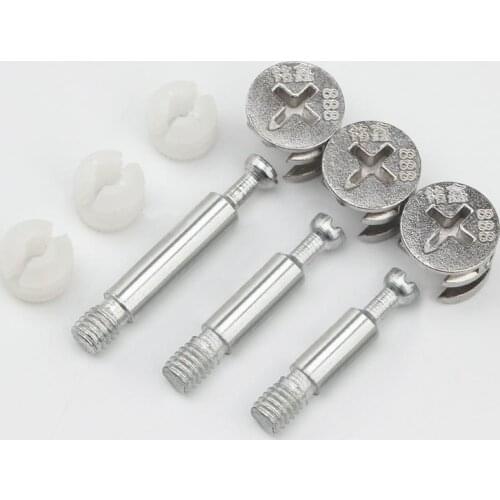 20 PCS Hardware Accessories Wardrobe Cabinet Disassembly Fastener Screw Lock Three-In-One Connector Furniture Hardware