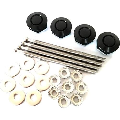 4pcs/lot Quick Release Latches Fastener Push Button Car Hood Pin Bonnet Lock Clip Kits