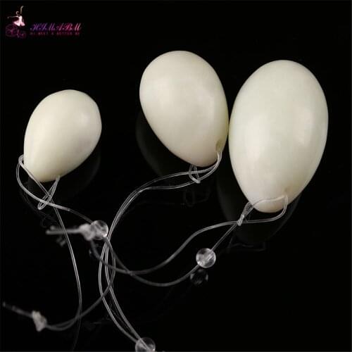 50 Sets Natural Xiuyan Jade Egg Kegel Ball Massage Vaginal Dumbbell Exercise Yoni Egg Ben Wa For Pelvic Floor Muscles