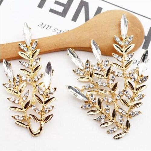 50pcs Branches Crystal Rhinestone Stone Jewelry Appliques Brooch strass Flatback Bag Wedding Brides Hairpin Hair Clip Decor