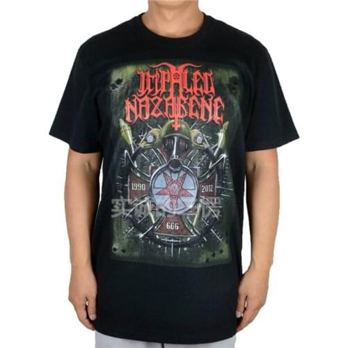 7 designs vintage Impaled Nazarene Rock camiseta Fashion Brand shirt Dark heavy Metal Punk fitness 100%Cotton skateboard