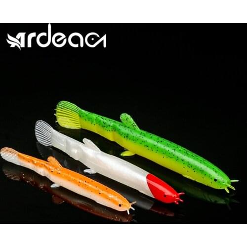 ARDEA Bionic Loach Soft Bait 6Pcs 2.6g/3.6g/5.5g Two-color Sicilone 3D Printing Simulation Worm Perch freshwater Tackle