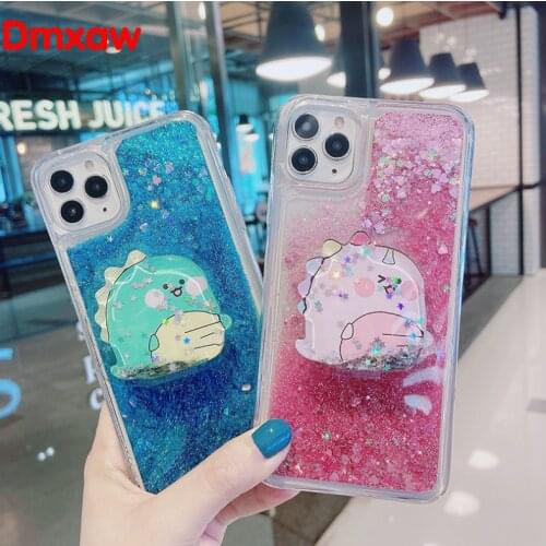 For Samsung Galaxy A21S Note S10 10 Lite A11 M11 M31 A21 A31 M21 M30S S20 Ultra Plus A51 A71 Case Liquid Holder Stand Glitter