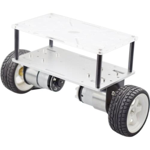 Double layer RC Two Wheel Self Balancing Robot Car Chassis Kit with DC 12V Speed Encoder Motor for Arduino DIY STEM Education