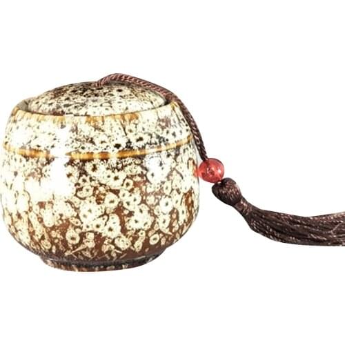 Storage Tank Teapots Canned Chinese Porcelain Ceramic Tea Candy Coffee Canister For Home Travel 6.2X5.2cm LBShipping