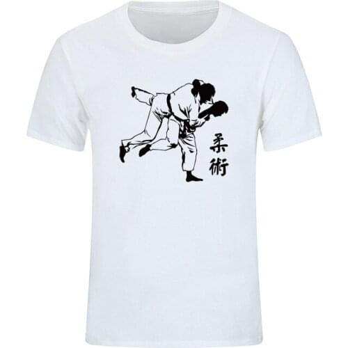 Jiu Jitsu Printed Cotton T Shirt Men Casual Short Sleeve O Neck T-shirt Fitness Tops Tee MMA Brand Clothing High Quality