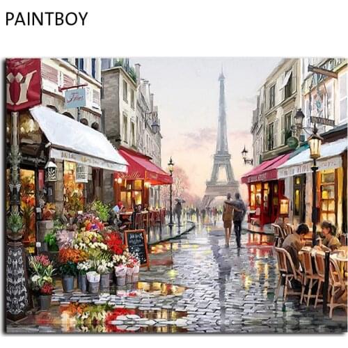 Oil Painting Framed Picture Paintng By Numbers Handpainted Canvas Painting Home Decoration For Living Room GX4547 40*50cm