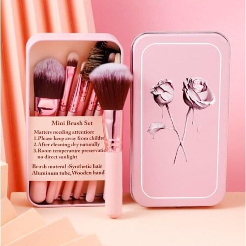Fashion Makeup Brushes Combo Box Set Flower Cosmetic Powder Blending Wood Synthetic Make Up Brush Eye Shadow Foundation Blush