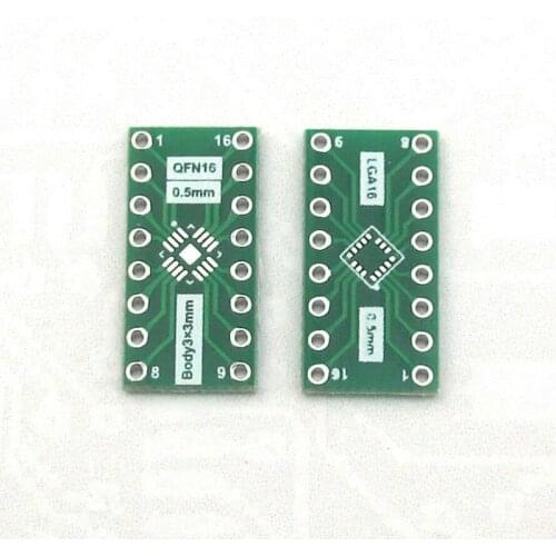 LGA16 QFN16 to DIP16 pin Adapter IC socket experiment board PCB converter