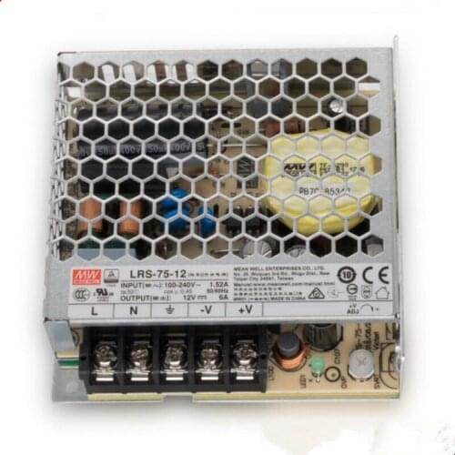 Meanwell LRS-75 series Enclosed Switching Power Supply single output 75W AC to DC12V/DC24V High efficiency cooling by free air