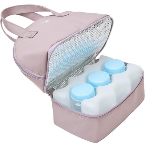 Multifunctional Breast Milk Bottle Storage Bag Portable Baby Food Insulated Cooler Pocket Fresh-keeping Waterproof Diaper Bag