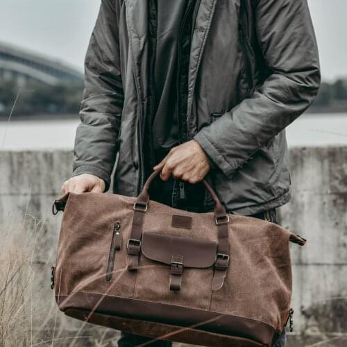 Fashion Casual Men travel Bags Male Weekend Outdoor Large Capacity Bag Canvas Handbags Vintage Duffle Bag Dropshipping
