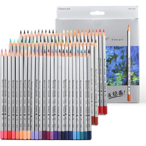 Marco Fine 72 Colors Art Drawing Oil Base Non-toxic Pencil Set For Artist Sketch