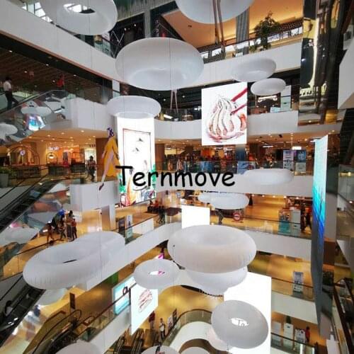 Inflatable ring tube shopping mall decoration for christmas new year Anniversary event white pvc tube circle Ring