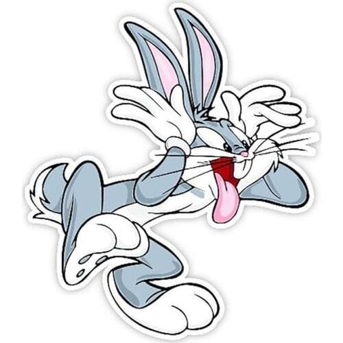 Cute Bugs Bunny Decal Funny Car Styling Car Stickers Vinyl Graphic Decor for Car Window Trunk Laptop Scratch-Proof KK 12*11cm