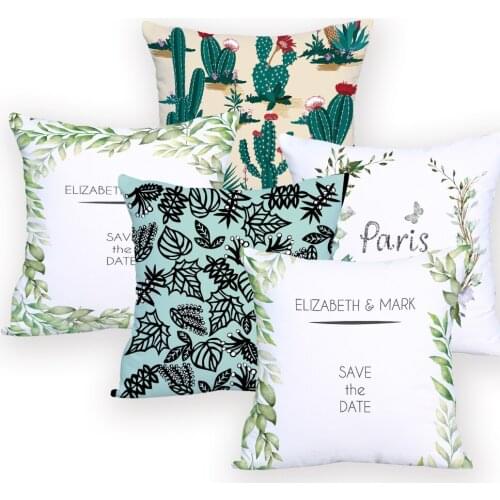 Super Soft Flower Vintage Pillow Covers Decor Bed Designer Cover Cushion Plant Pillow Cover for Sofa Seat Chair Decorative