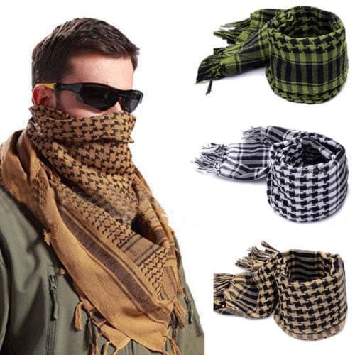 New Mens Lightweight Square Outdoor Shawl Military Arab Tactical Desert Army Shemagh KeffIyeh Arafat Scarf Fashion