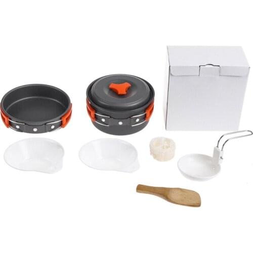 Outdoor set pot teapot set 2-3 people camping kettle pot set portable outdoor cooker multifunctional aluminum outdoor tableware