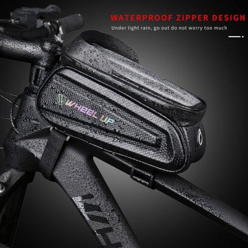 Wiel Up Regendicht Fiets Bag Frame Top Tube Fietsen Tas Reflecterende 6.5in Telefoon Case Touchscreen Bag Mtb Fiets Accessoires