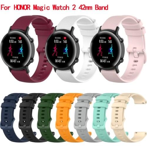 20mm Silicone strap For HONOR Magic Watch 2 42mm Band Bracelet Watchband For HUAWEI WATCH GT 2 42mm Sport Edition Wrist band