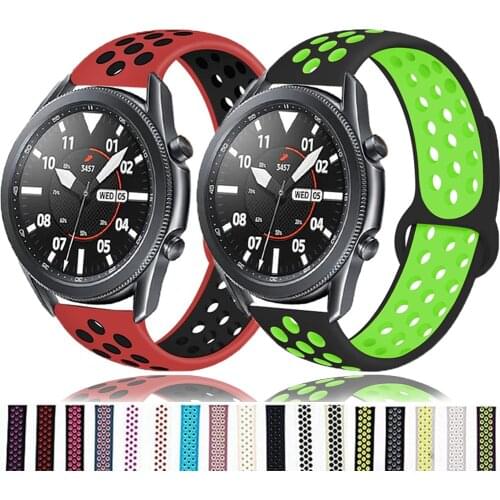 Soft Silicone Strap For Samsung Galaxy Watch 3 45MM 41MM 46/42MM/Active 2 40MM 44 Gear S3 20MM 22MM Bracelet Huawei GT/2/2e Band