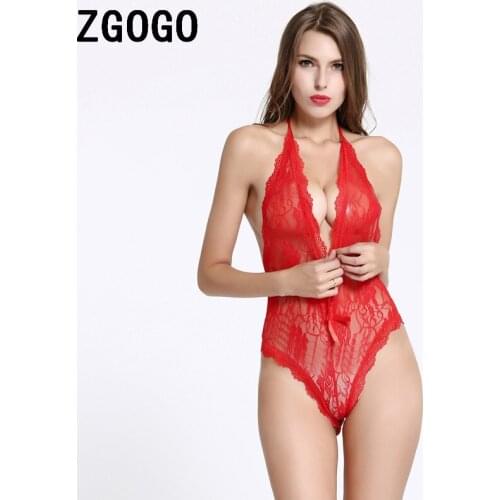 Sexy lingerie sexy costumes tight exposed chest langerie Deep v-gel breast teddy sexy Erotic lingerie maid sexy underwear