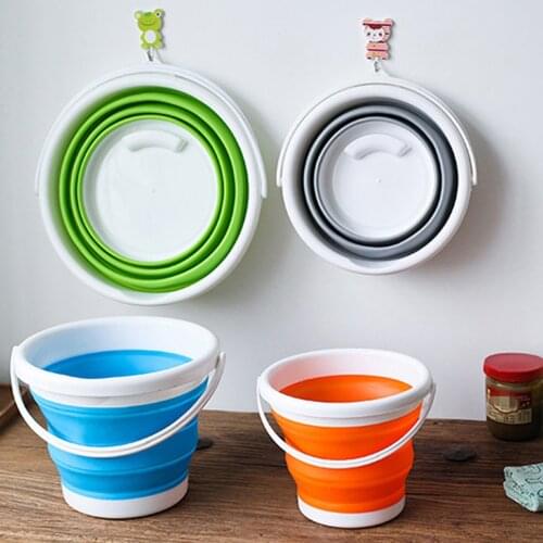 PP Foldable Fishing Bucket Folding Portable Car Wash Bucket Outdoor Camping Water Bait Container For Fishing Lure Box Fish Gear